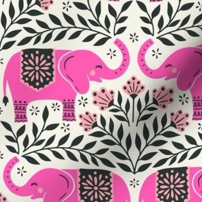 Lucky Elephants - Medium Scale Pink