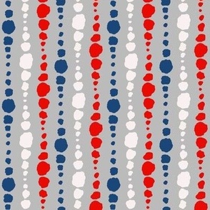 Small scale Independence Day tricolor red white and blue - organic polka dots for holiday apparel, 4th of July celebration, summer table linen, tote bags, pillows 