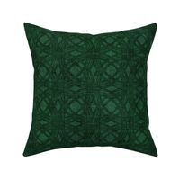 Simple Circles on Coarse Linen in Deep Emerald Green