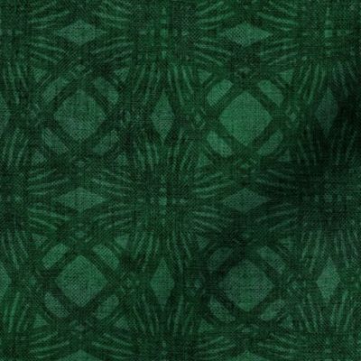 Simple Circles on Coarse Linen in Deep Emerald Green