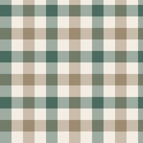 Large scale sage green and soft taupe Gingham Check: for rustic cabin wallpaper, home decor, and western inspired kids and adult clothing