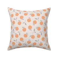 Soft minimalist summer fruit garden nursery blush orange gray neutral