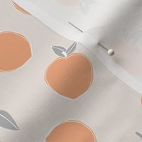 Soft minimalist summer fruit garden nursery blush orange gray neutral