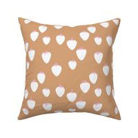 The sweet strawberry garden minimalist fruit boho style nursery caramel burnt orange pink white  