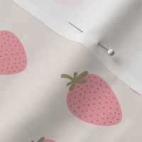 The sweet strawberry garden minimalist fruit boho style nursery blush ivory pink olive green 