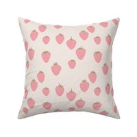 The sweet strawberry garden minimalist fruit boho style nursery blush ivory pink olive green 