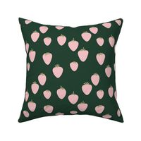 The sweet strawberry garden minimalist fruit boho style nursery forest green mint pink blush