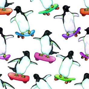 Skating Penguins - medium scale 