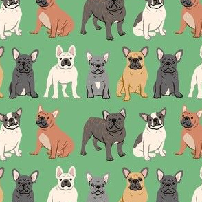 French Bulldogs - Green