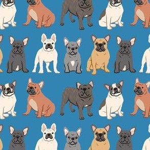 French Bulldogs - Dark Blue