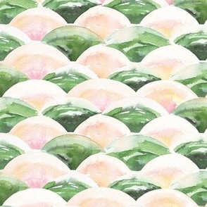 Sunrise Watercolor Scallops