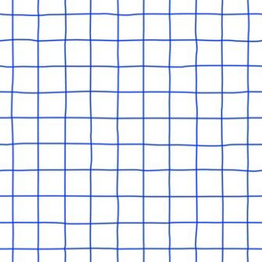 Wobbly grid lines royal blue