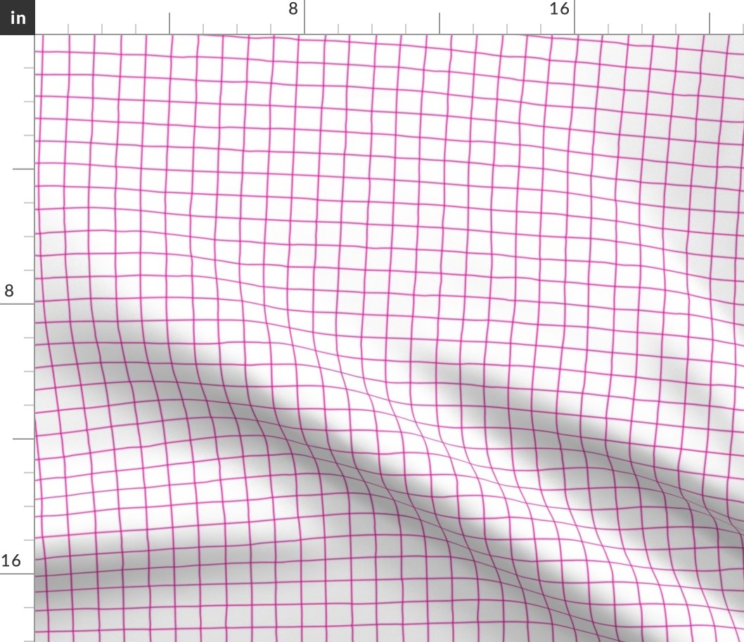 Wobbly grid lines bright pink