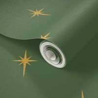  Christmas Faux Gold Foil Star in Fir Tree Green