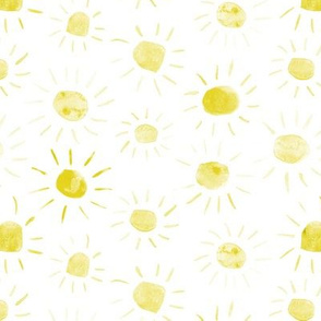 watercolor sunshines - painted suns for modern nursery pa221-8