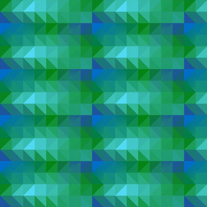 Mosaic Green and Blue Gradient