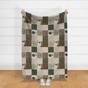Beige Woodsy Quilt - rotated