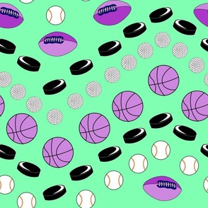 ball and puck chevron purple and green