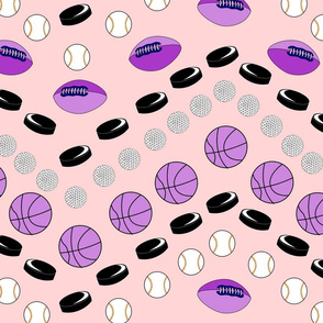 ball and puck chevron purple and pink