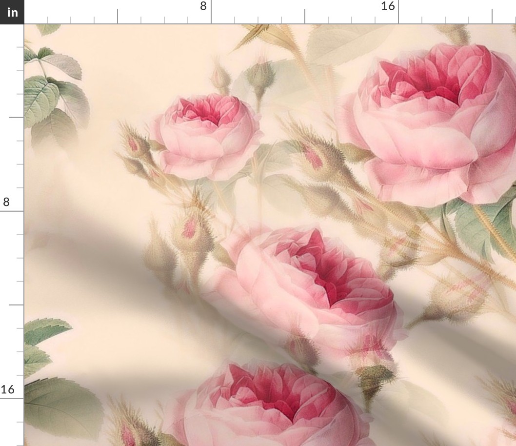 Pink roses,vintage flowers pattern 