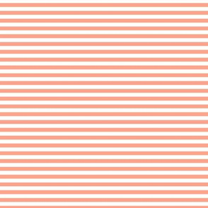 Small Peach Bengal Stripe Pattern Horizontal in White