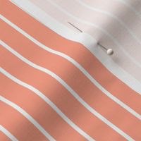 Peach Pin Stripe Pattern Vertical in White