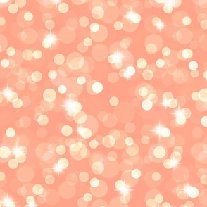 Sparkly Bokeh Pattern - Peach Color