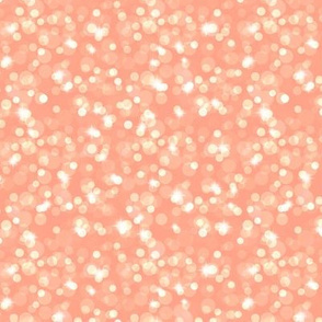 Small Sparkly Bokeh Pattern - Peach Color