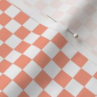 Checker Pattern - Peach and White