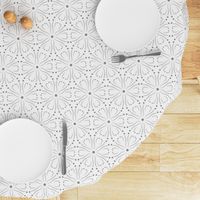 Daisy Floral Abstract Dotted Radial Design Ultimate Gray