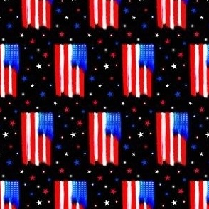 Stars and Stripes on black