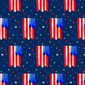 Stars and Stripes on blue