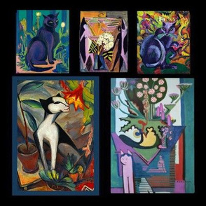 Cat Collage, Fine Art by Kirchner