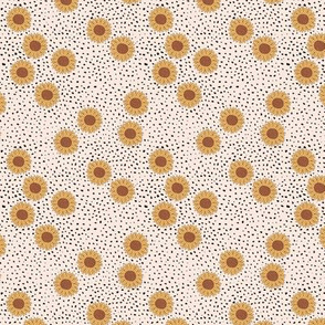 Sunflowers and speckles sweet boho flowers garden summer summer yellow black blush SMALL