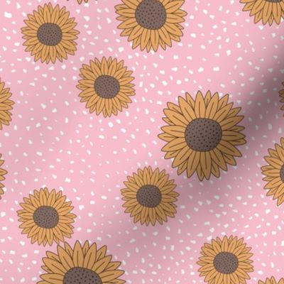 Sunflowers and speckles sweet boho flowers garden summer summer pink yellow brown