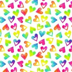 heart toss rainbow watercolor (micro scale)