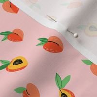 Peaches on pink - small pattern version