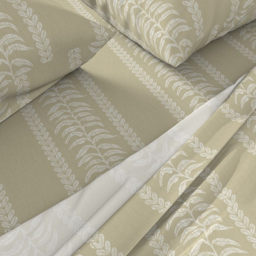 Palm Linen Stripe, Medium Tan 