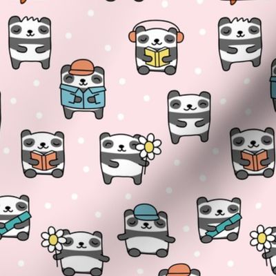 cute summer pandas - pink - LAD21