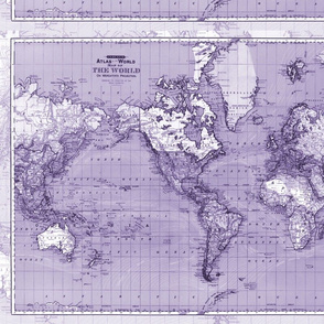 Purple World Map