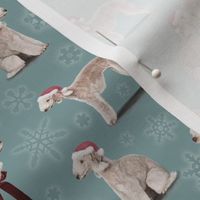 The Christmas Bedlington Terrier
