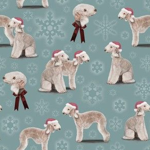 The Christmas Bedlington Terrier