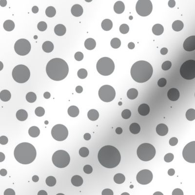 Ultimate Gray Spotted Pattern Dots on White