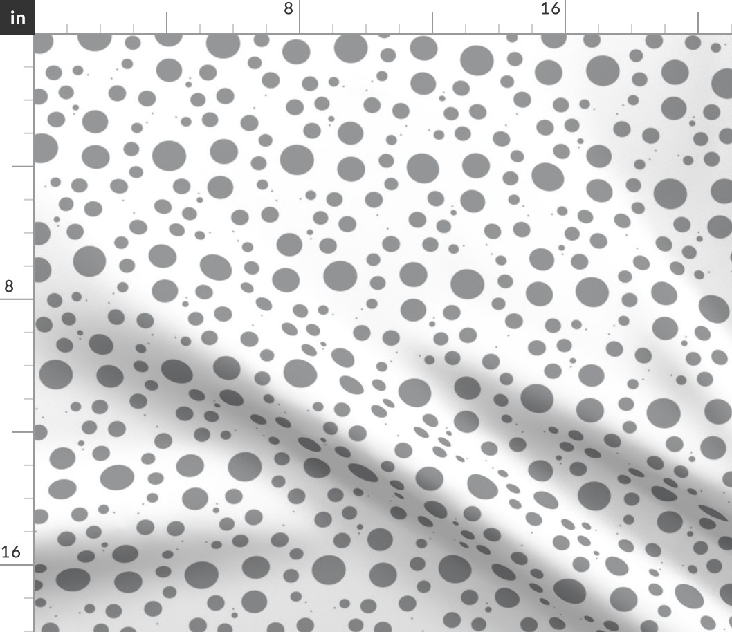 Ultimate Gray Spotted Pattern Dots on White