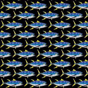 Mosaic Fish Tuna black background sm