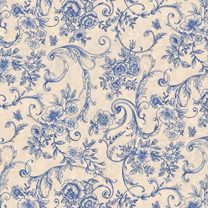  Rococo Toile Blue Petite