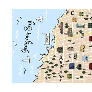 Map of Collingwood Tea Towel