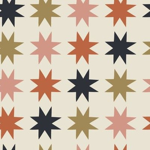 Quilt Stars in Warm Colours
