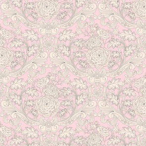 Peony Damask Rococo M Pink