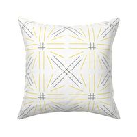 Southwestern Spur Abstract Hashtag Star in Illuminating Yellow and Ultimate Gray on White